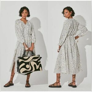 Cleobella Aaliyah Kaftan Midi Dress Women's Ornate Paisley Size: XS